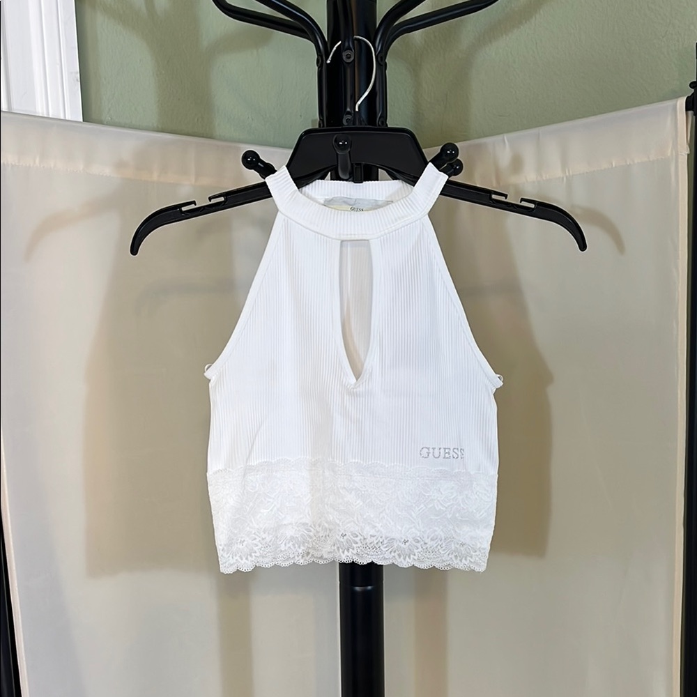 GUESS White Halter Top